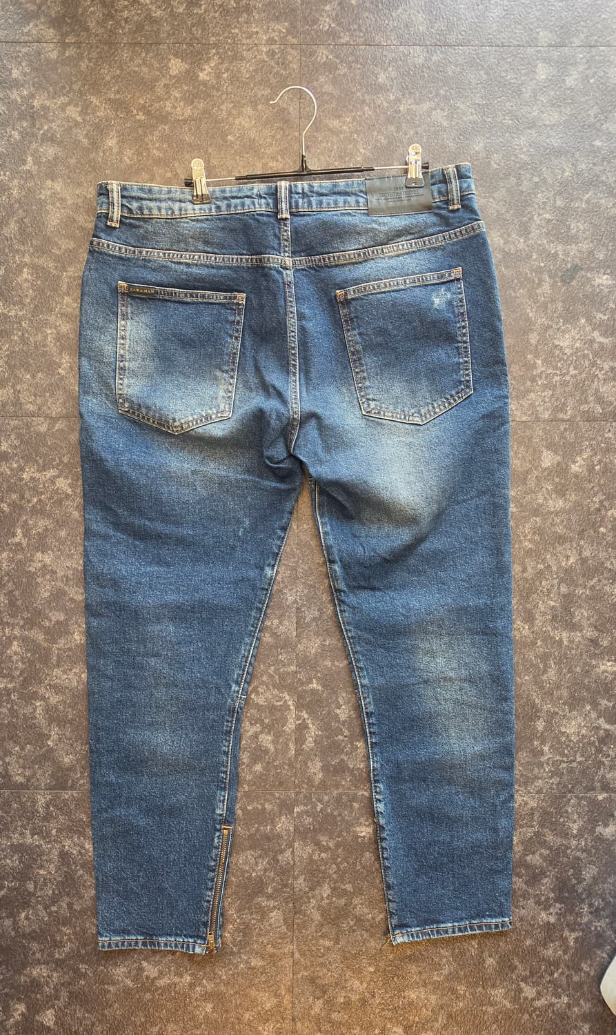 #ZARAMAN 브랜드의 남성 바이커 슬림 테이퍼드 데님 상품이미지5