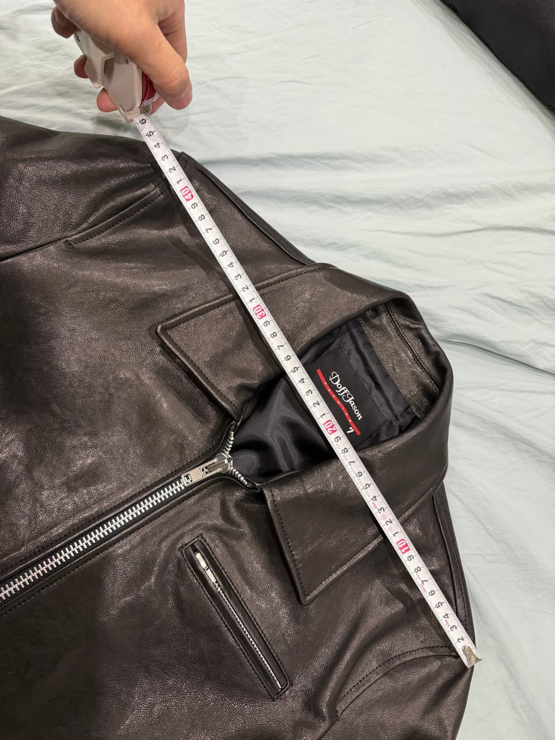 도프제이슨 프리미엄 램스킨 클래식 싱글 라이더 자켓 상품이미지5