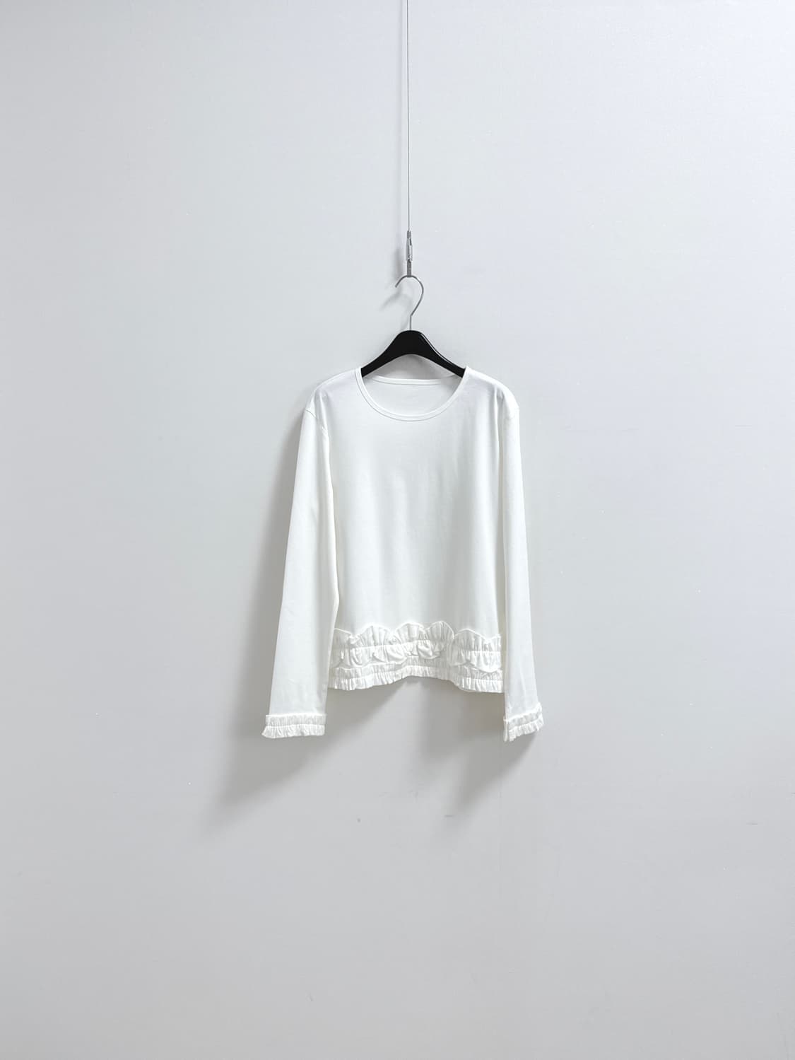 코스모스 러플 포인트 긴팔 티셔츠 상품이미지3