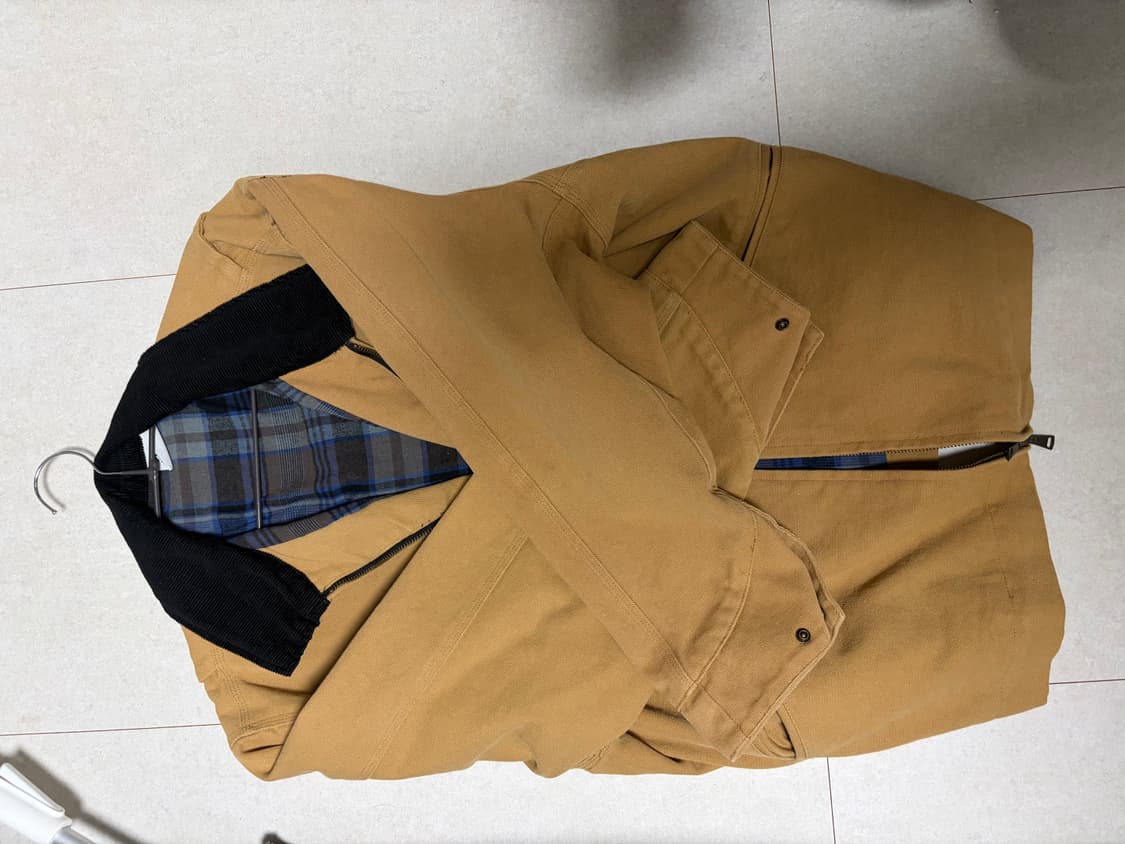 퍼스텝 헤비 워싱 오버핏 워크 자켓 베이지 SMOT4658 상품이미지2