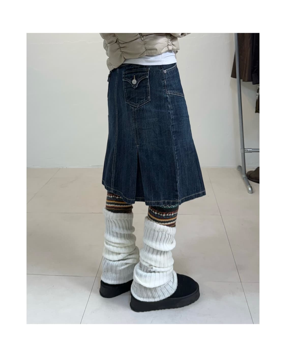 빈티지 미디 스커트 상품이미지2