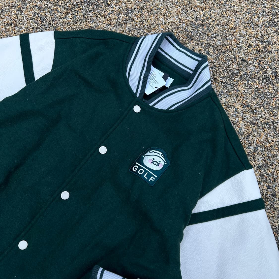 카카오프렌즈 그린 울 바시티 자켓 상품이미지2