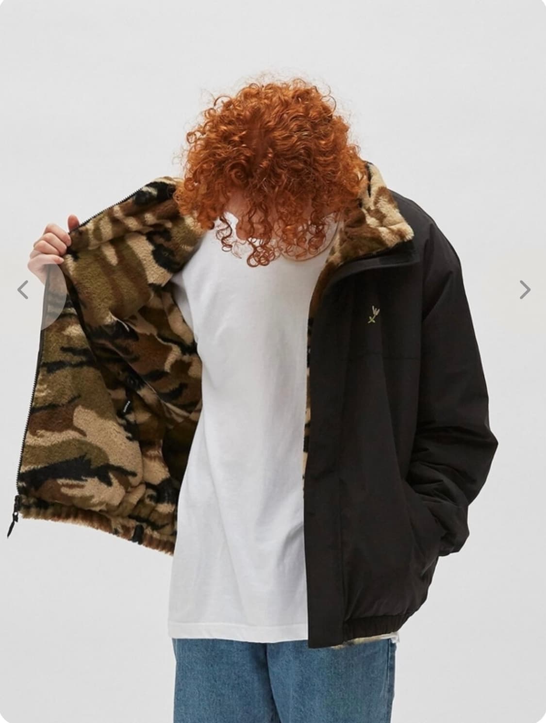 (L)위캔더스 리버시블 카모 퍼 자켓 상품이미지2