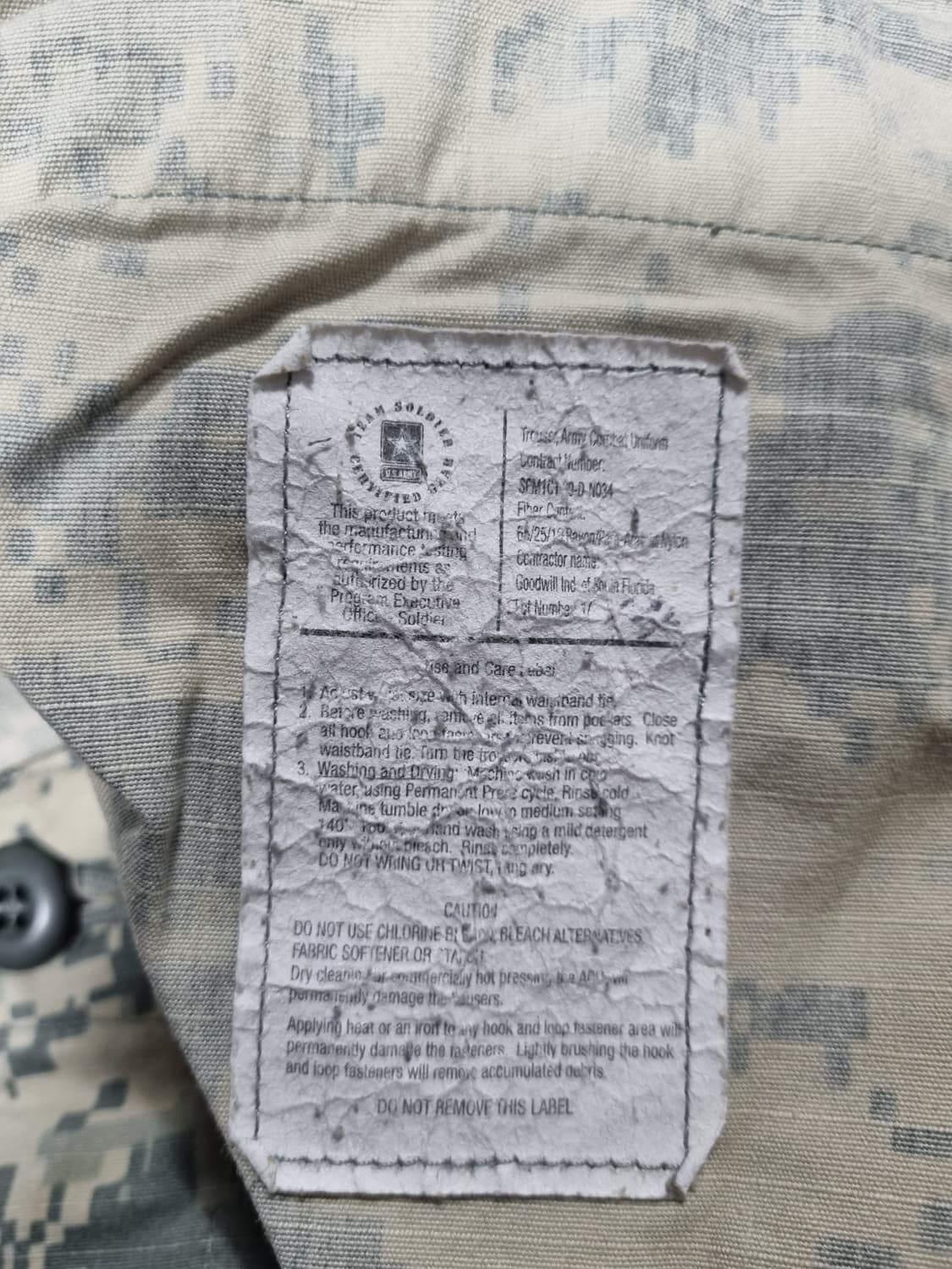 (정품)acu 미군 전투복바지 숏롱(30-31인치) 상품이미지3