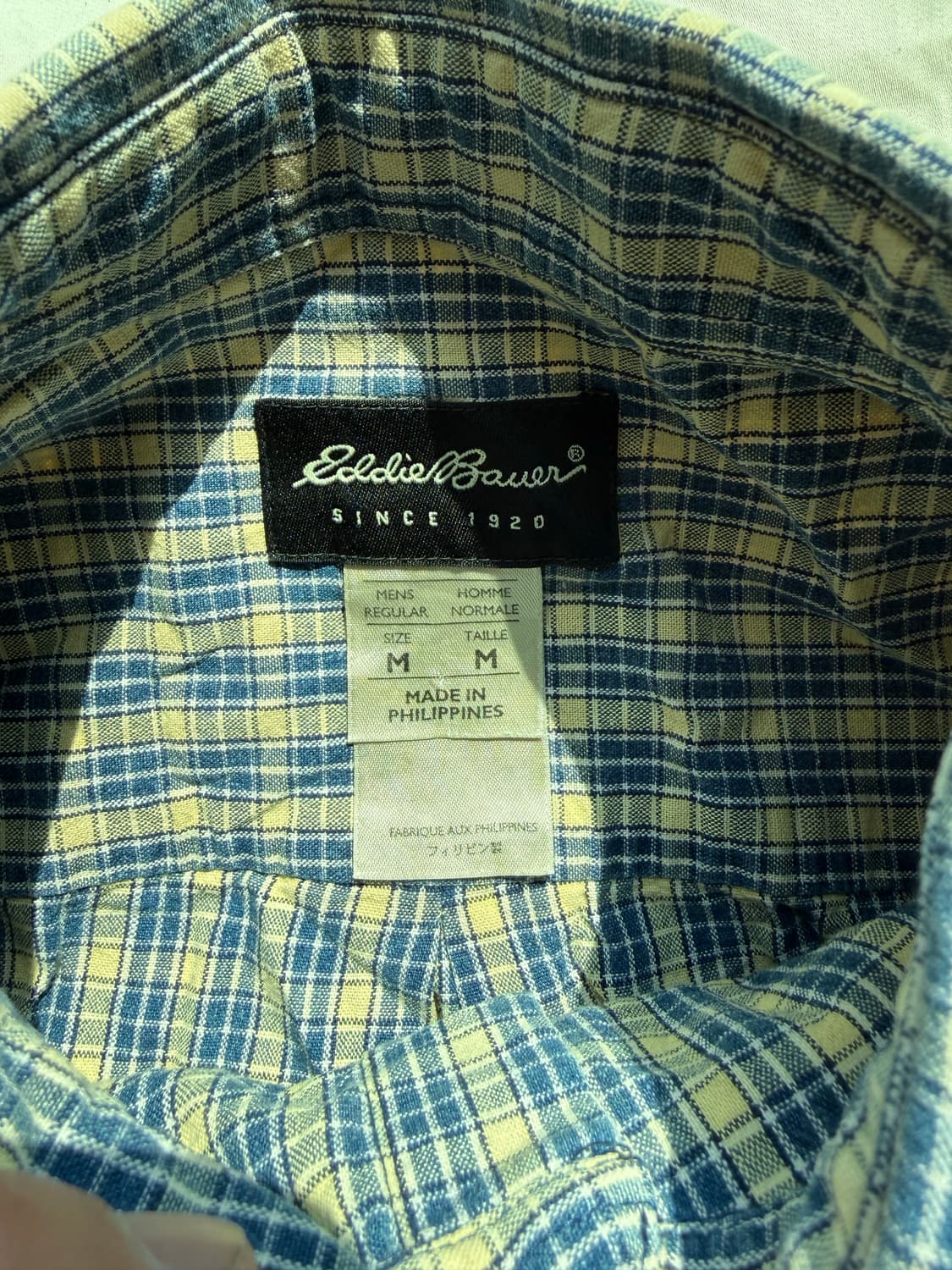 에디바우어 블루 체크 반팔 셔츠 상품이미지4