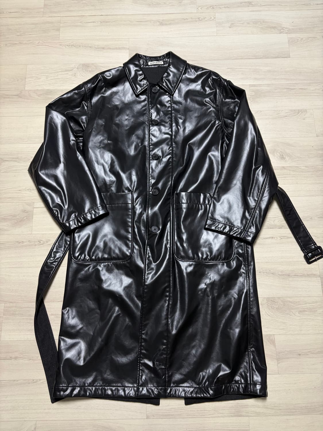 인사일런스 LINEAESSE 리버시블 발마칸 코트 BLACK L사이즈 상품이미지1