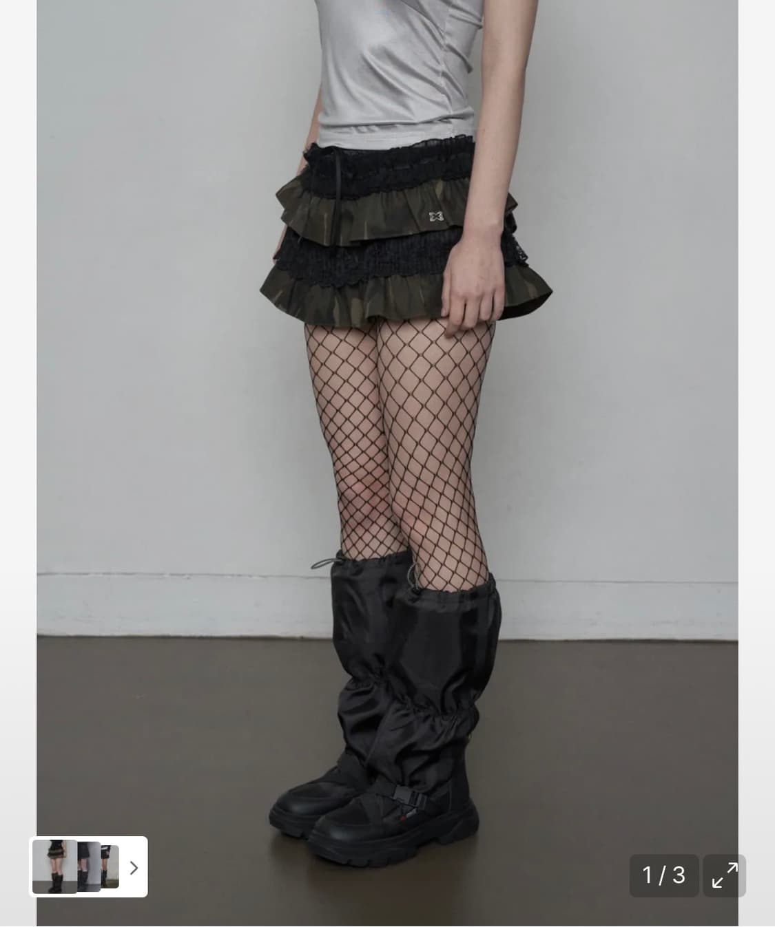 셋업이엑스이 TUTU MIX SKIRT PANTS / CAMO 상품이미지1