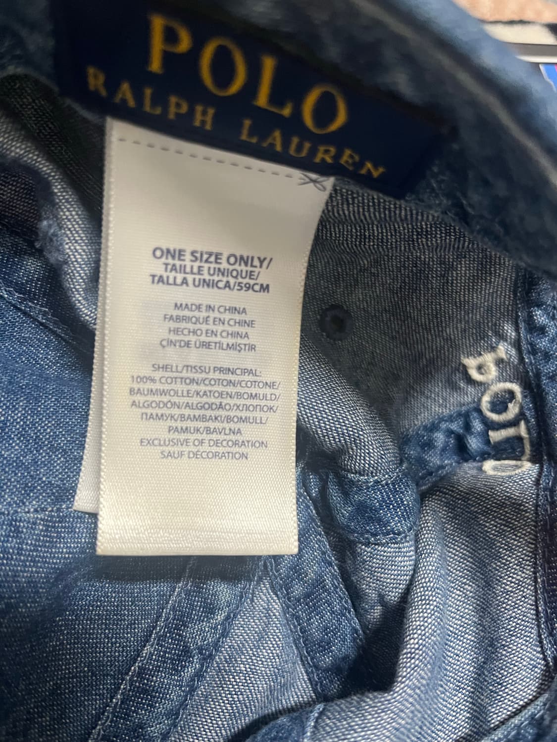 폴로 랄프로렌 데님볼캡 free 상품이미지2