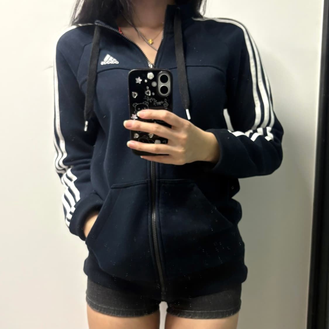 Adidas 트랙 삼선 스포티 후드집업 상품이미지2