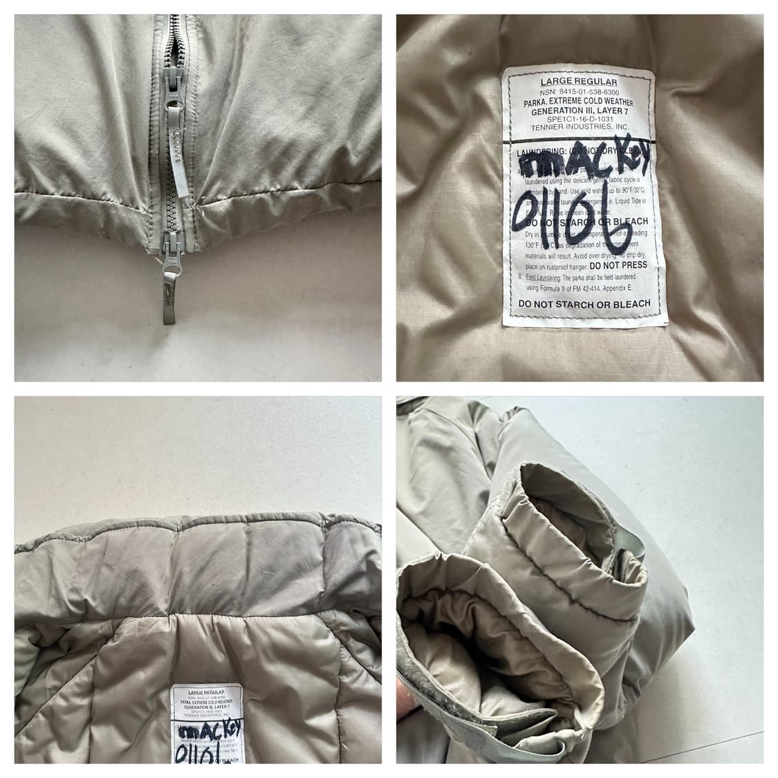 오리지널 미군 ECWCS Gen3 레벨7 프리마로프트 파카 L-R 상품이미지6