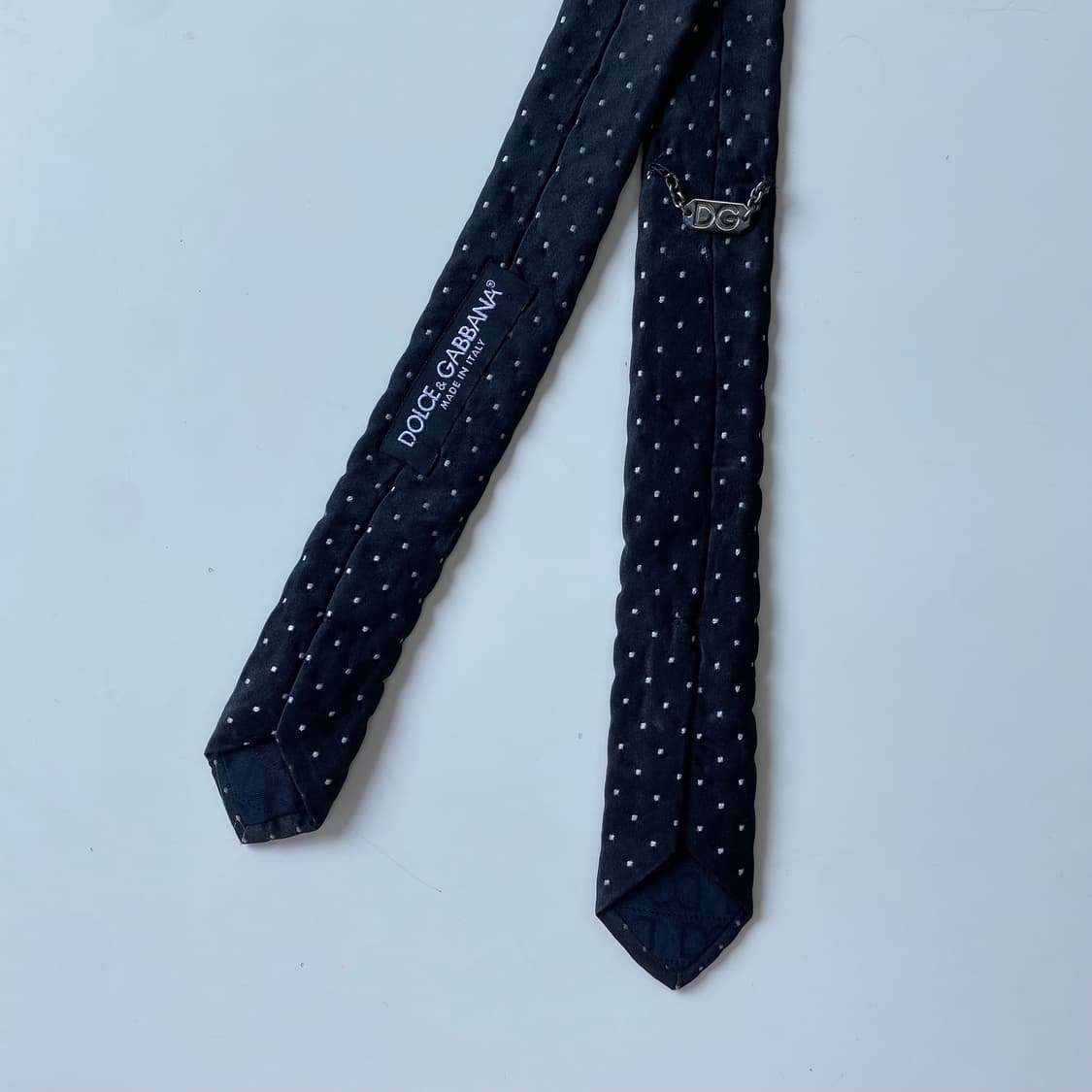 신형 돌체 앤 가바나 (D&G) 슬림 정품 블랙넥타이 4.2cm 상품이미지3