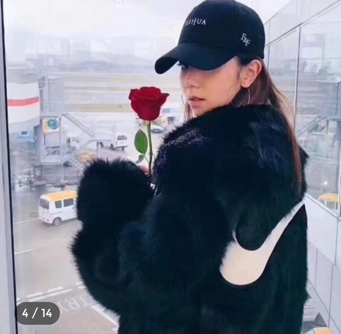 나이키x엠부쉬 리버시블 퍼자켓 블랙 S 상품이미지1