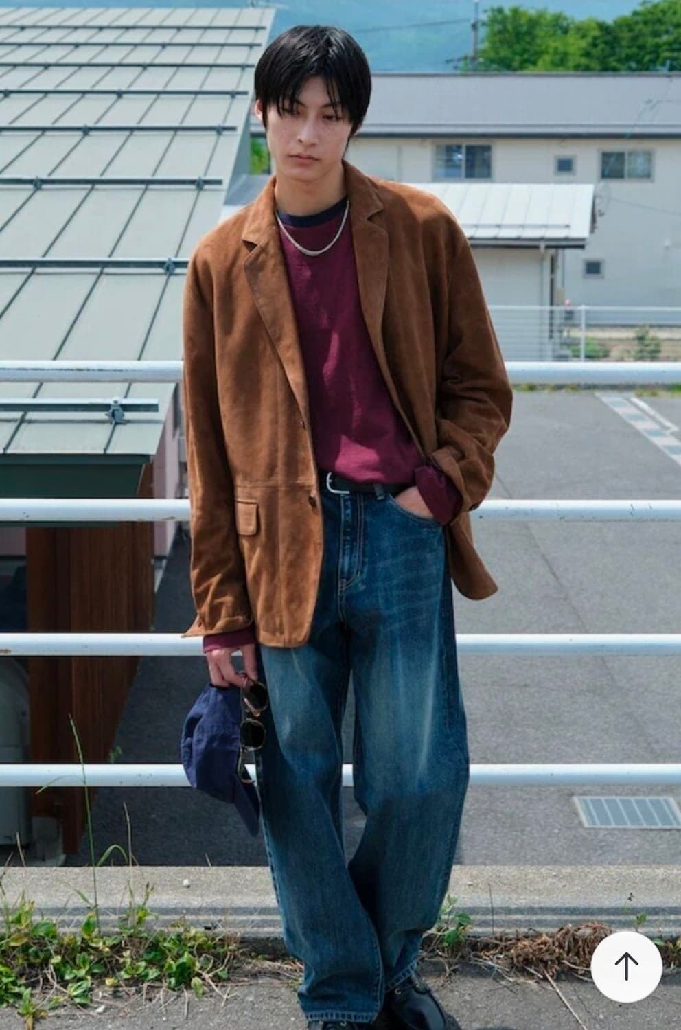 비이커 삼성물산 스웨이드 자켓 브라운 02사이즈 염소가죽 25ss 상품이미지1