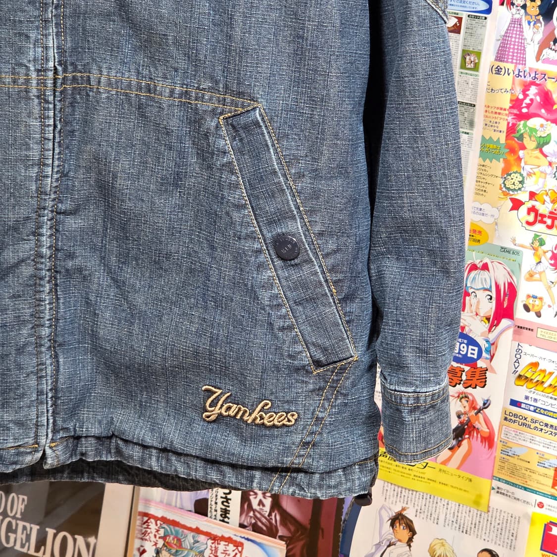 00S 엠엘비 양키스 데님 카모 후드집업 상품이미지5