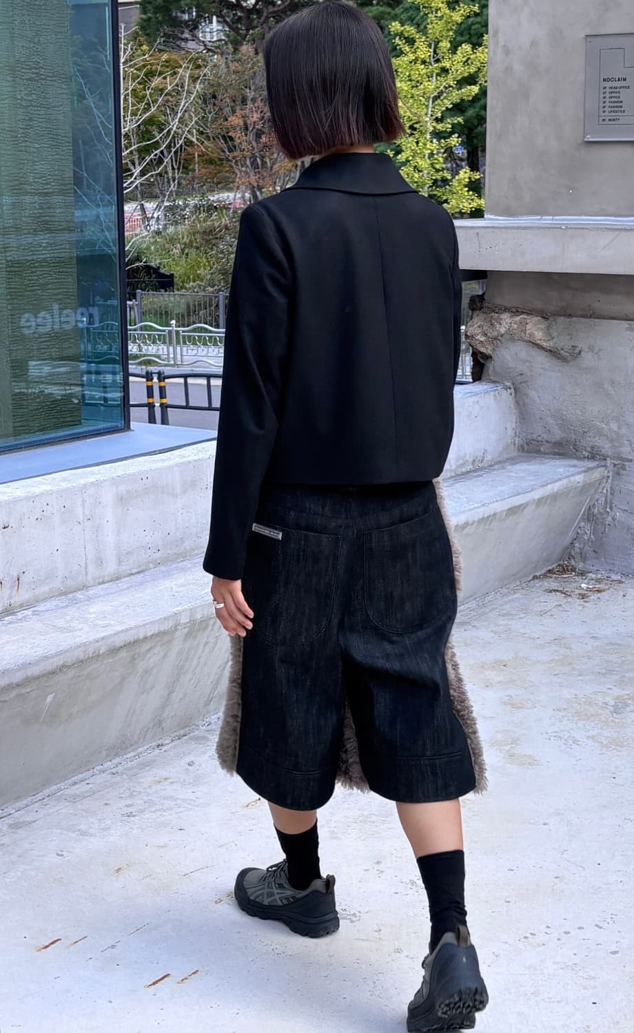 BUCKLE DENIM PANTS / Black & Khaki 상품이미지4