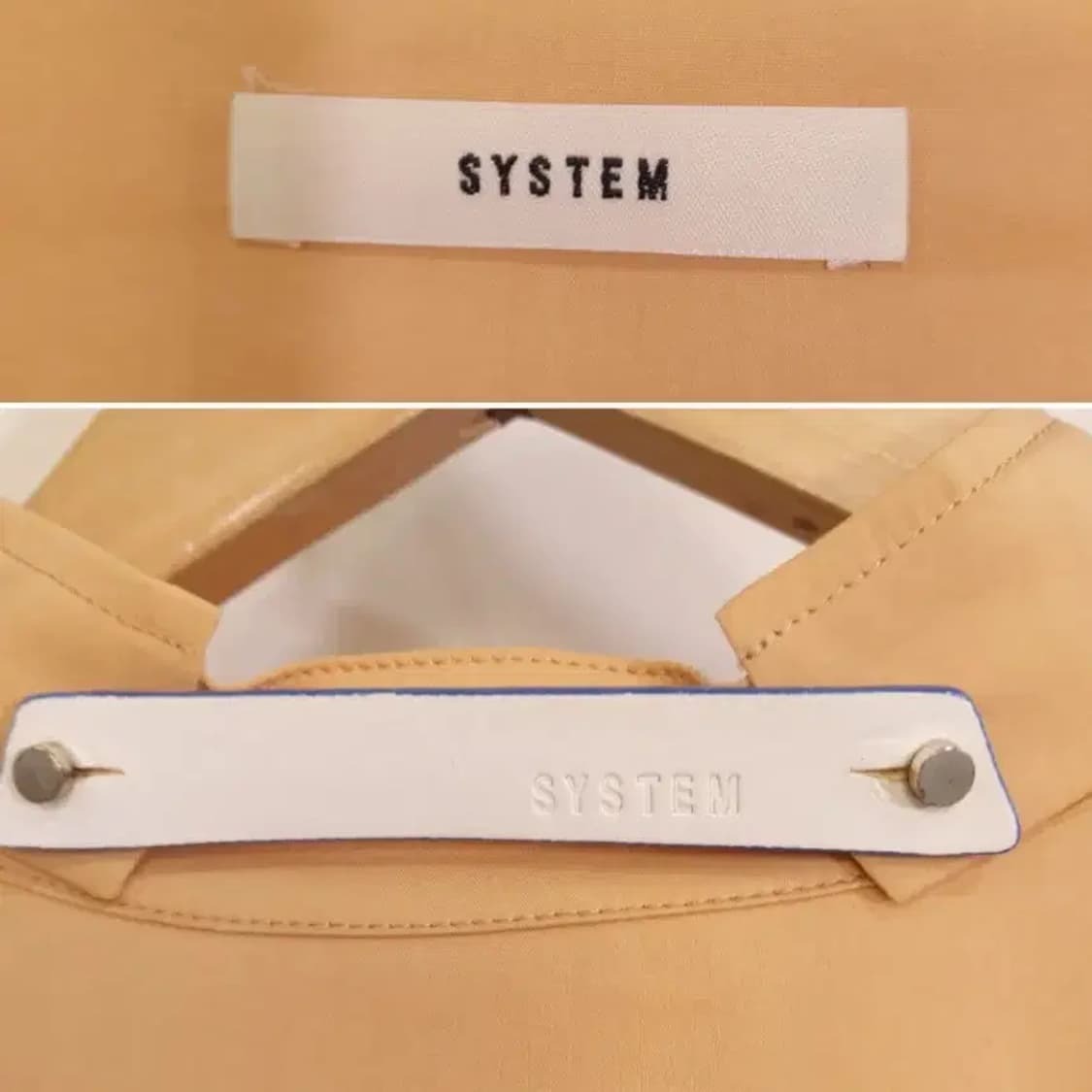 한섬 시스템 배색 롱 셔츠 원피스 66 오버핏 상품이미지9