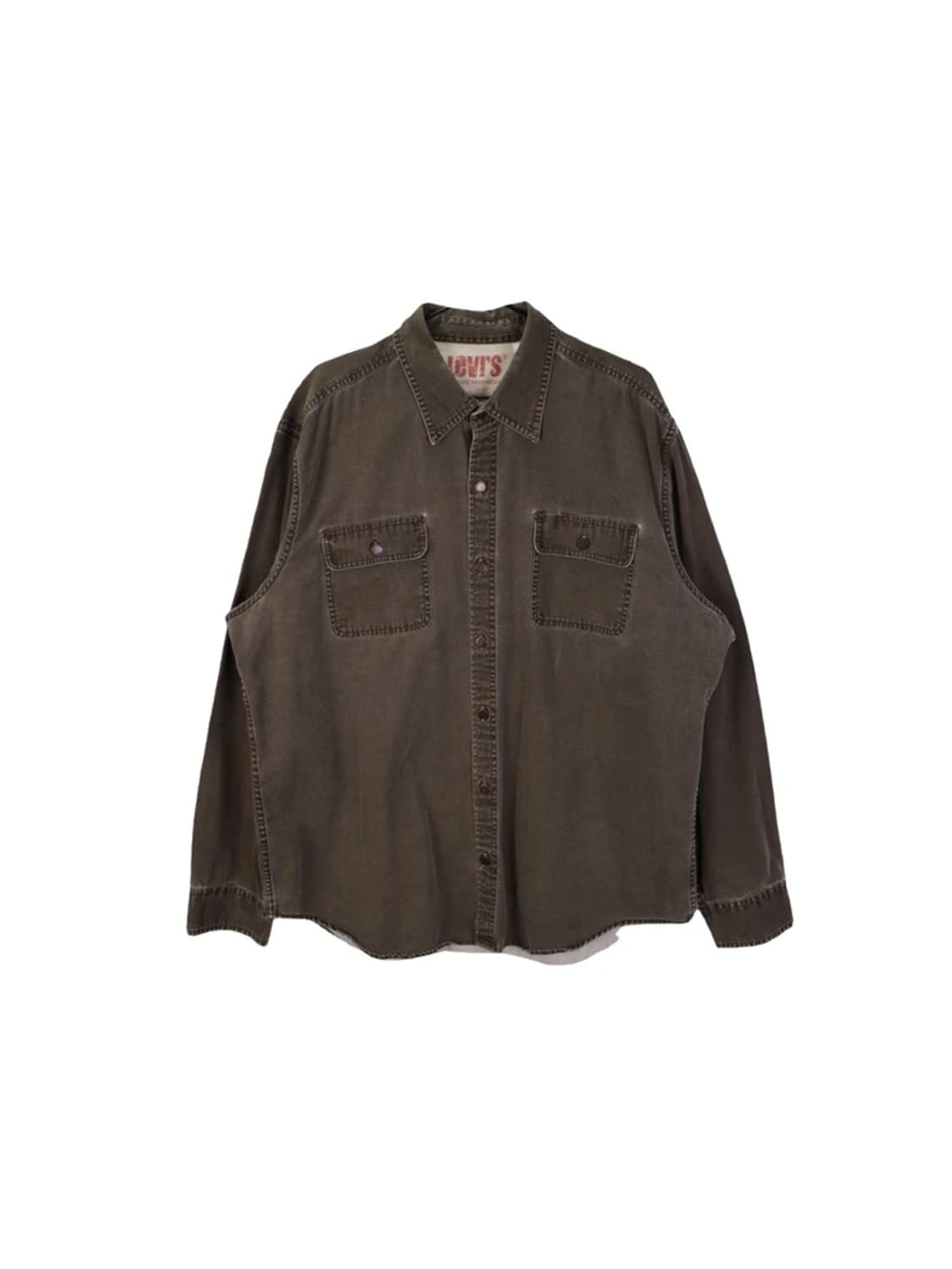 리바이스 브라운 코튼 셔츠 상품이미지4