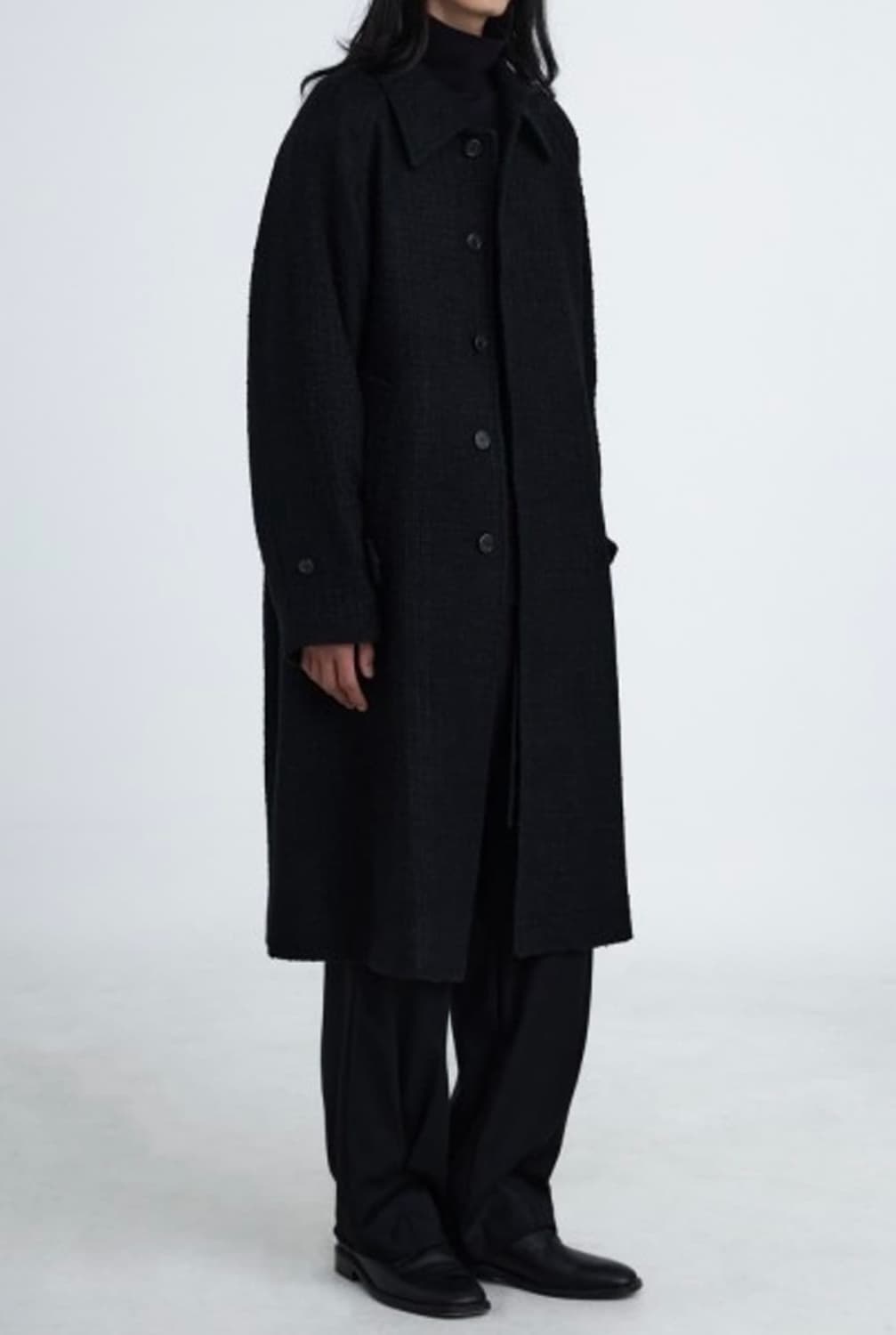 유스 21fw 트위드 코트 블랙 (M) 상품이미지1