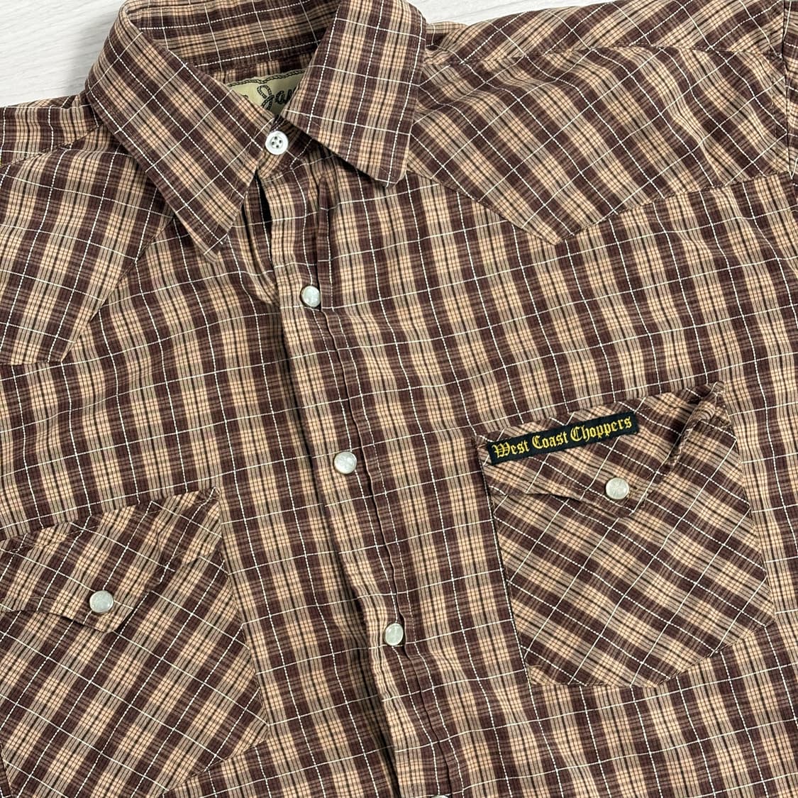 웨스트 코스트 차퍼스 웨스턴 체크 셔츠 브라운 상품이미지3