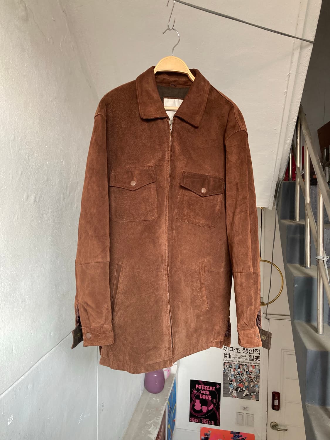 리얼 스웨이드 오버핏 자켓 상품이미지2