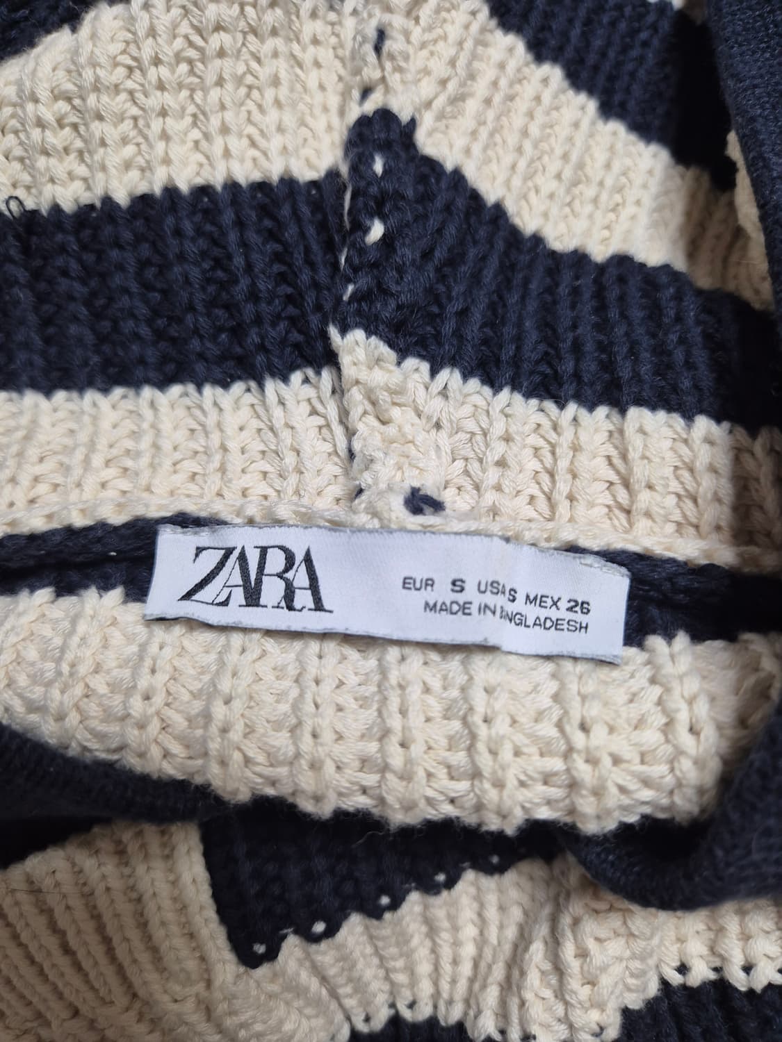 자라 ZARA 단가라 후드 니트 상품이미지3