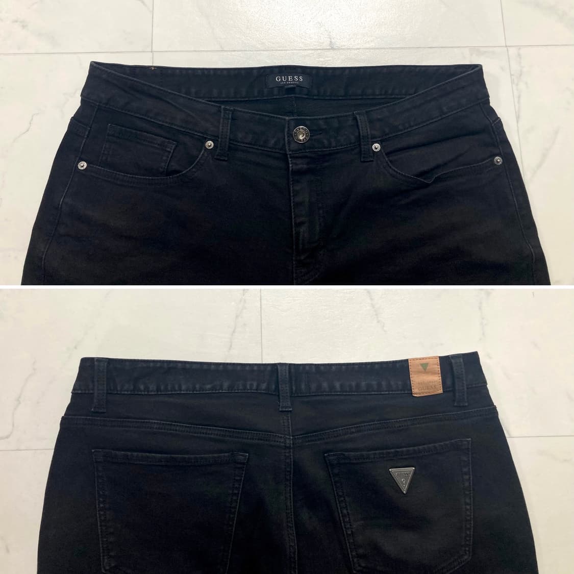 게스 기모 안감 블랙진 데님팬츠 36-38 상품이미지3