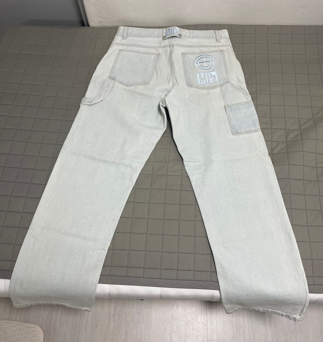 [L]PLASTICPRODUCT 페인터 데님팬츠 아이스블루 상품이미지3