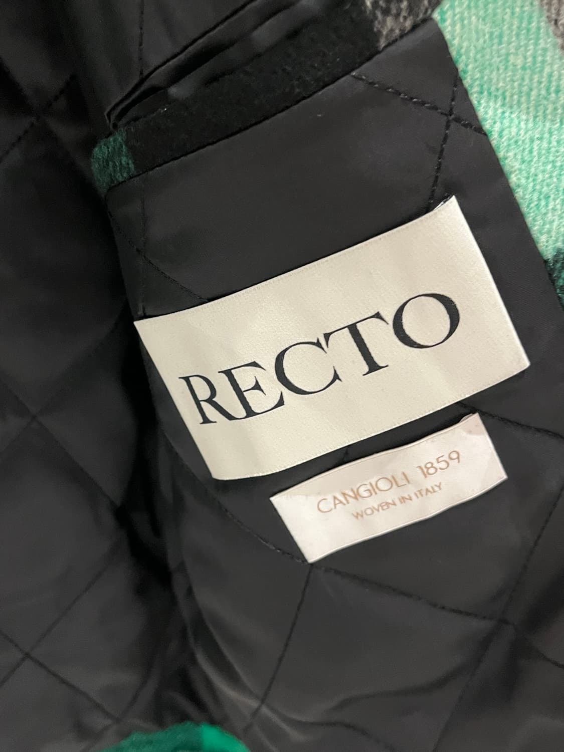 Recto 플레이드 체크 울 자켓 M 상품이미지3