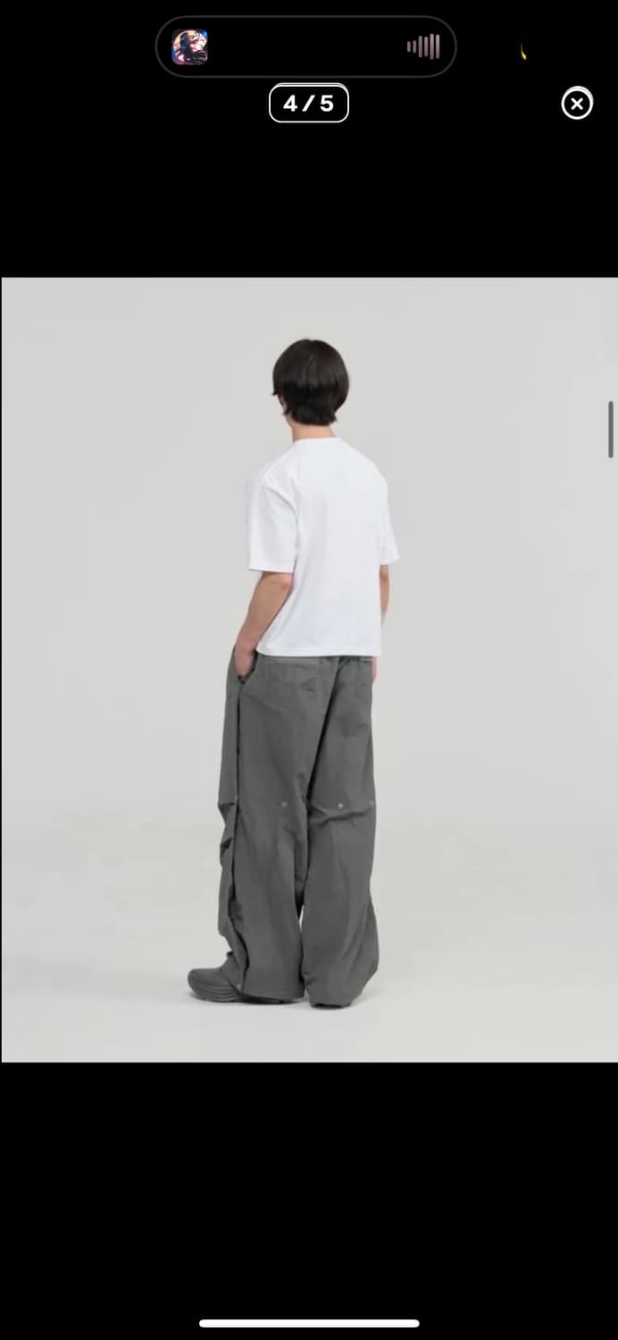 CTR X 주앙옴므 더블 레이어드 나일론 팬츠 (그레이) M 상품이미지4