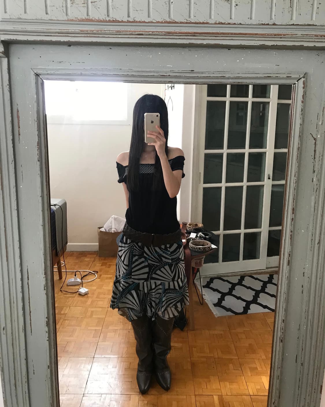 vintage pattern skirt 상품이미지6
