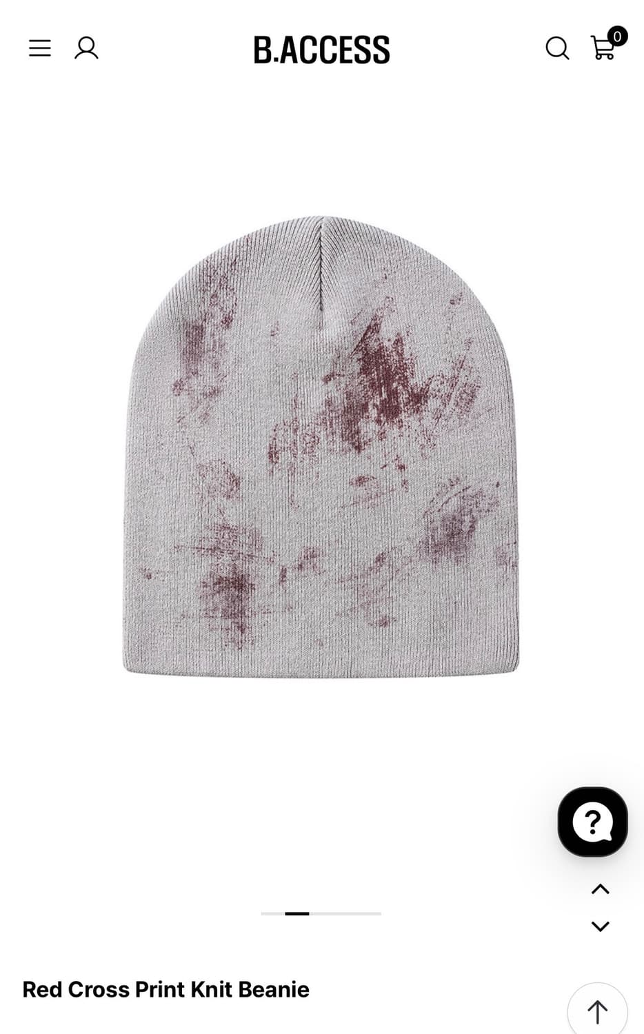 B.Access red cross print knit beanie 비니 상품이미지2