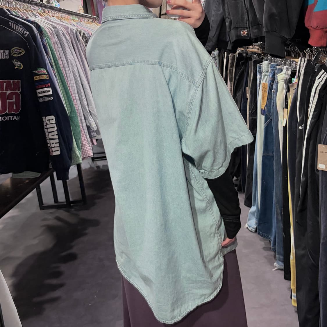[IM] Carhartt 칼하트 데님 반팔 셔츠 연청 상품이미지4