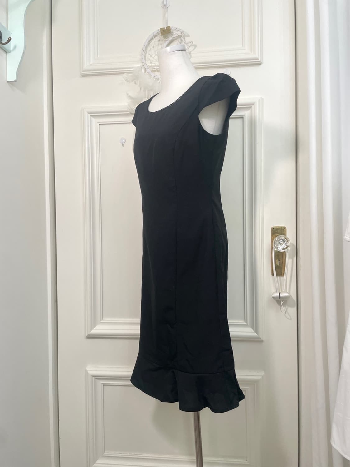 black princess line puff sleeve ruffle p 상품이미지2