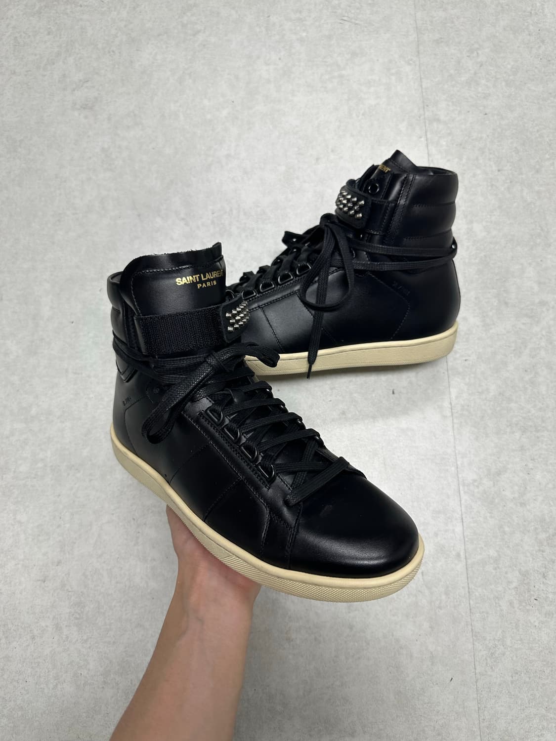 생로랑 에디 슬리먼 14fw 스터드 하이탑 상품이미지7