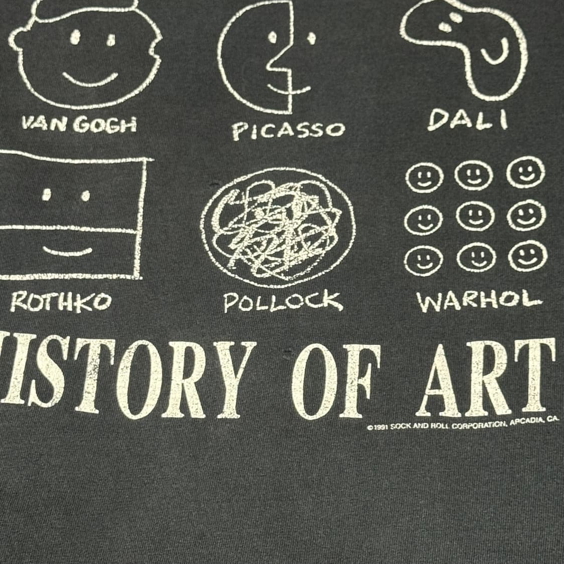 1991년도 HISTORY OF ART t-shirt 상품이미지4