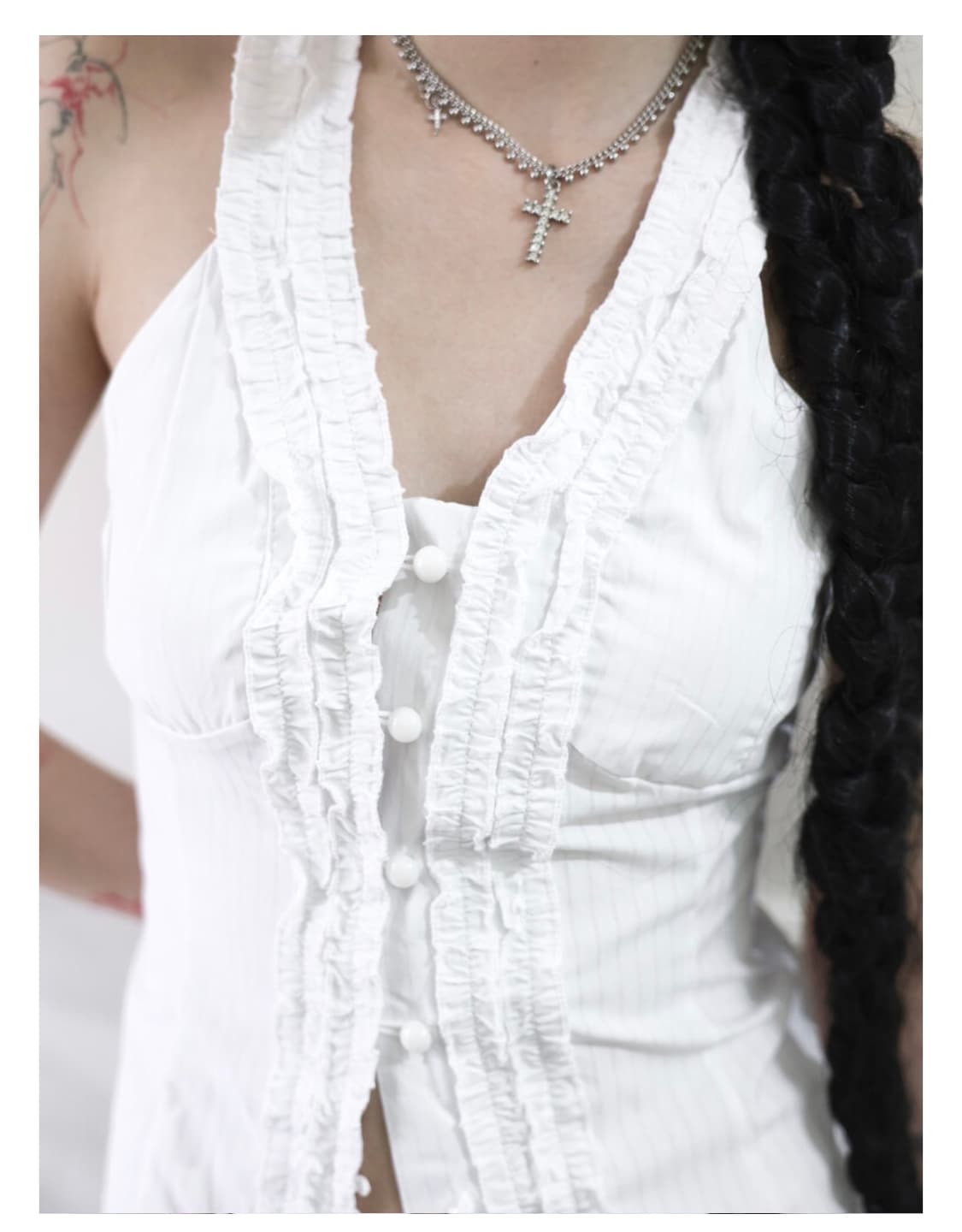 미애 Dot cross necklace 상품이미지2