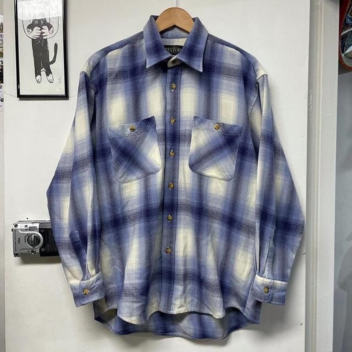 텍스쳐스 타탄 체크 플란넬 셔츠 (L)  상품이미지1