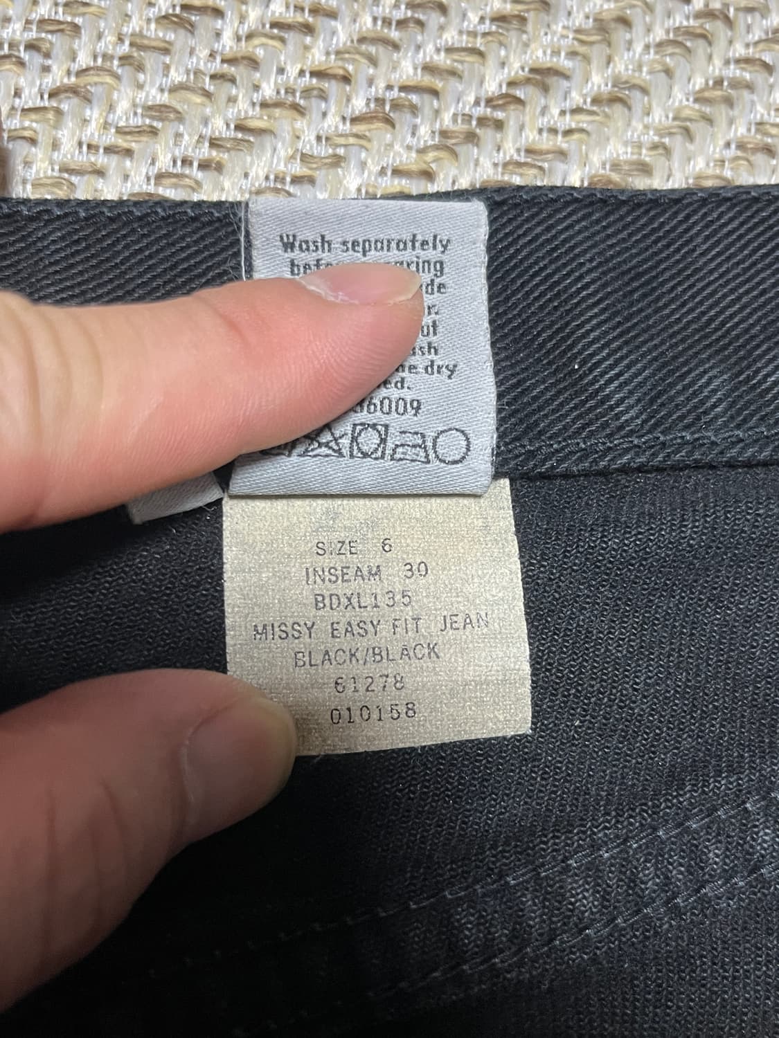 CK 캘빈클라인 배기핏 데님팬츠 블랙진 26 상품이미지7