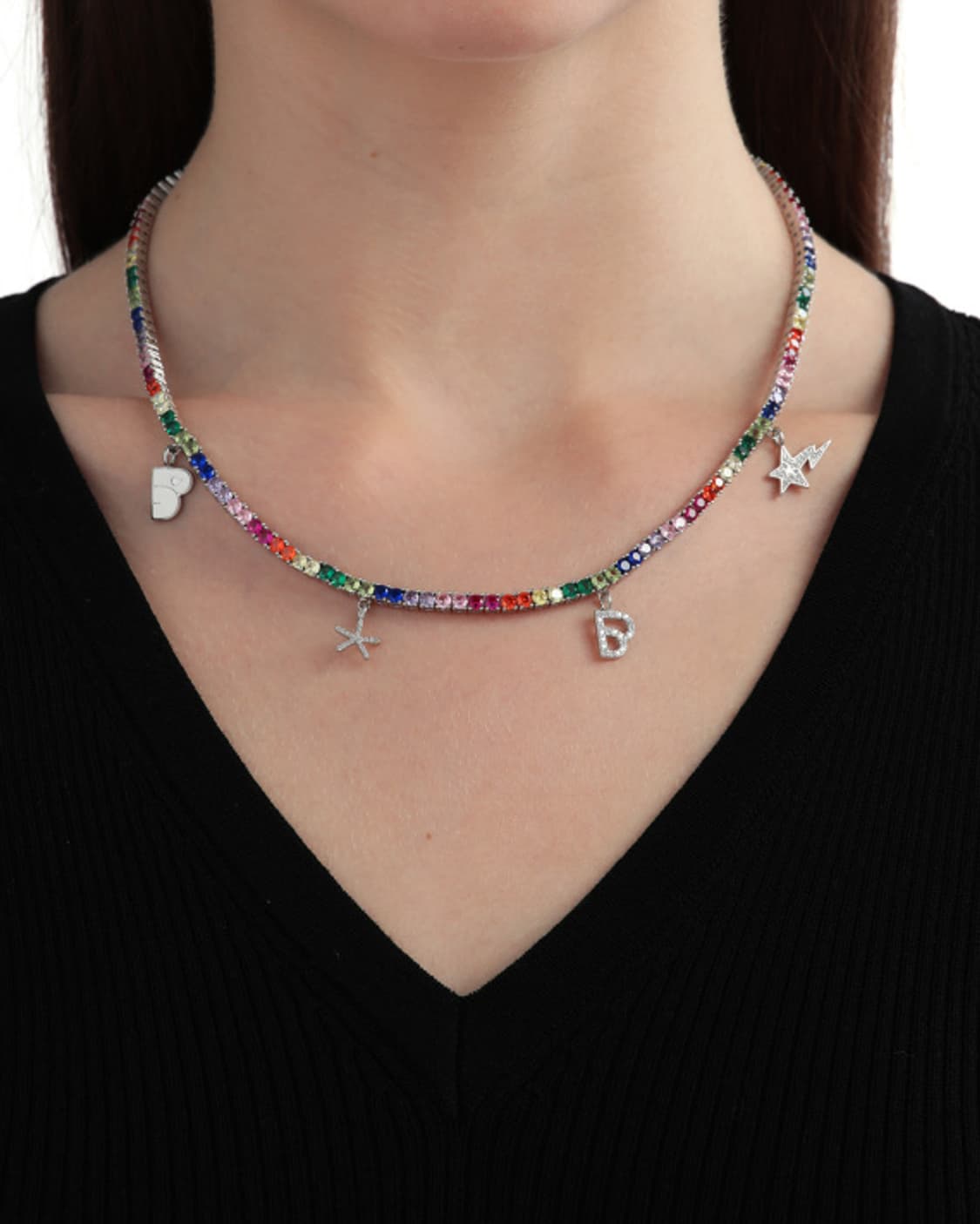 베이프 Bapy 베이피 목걸이 참 디테일 비디드 네크리스 상품이미지1