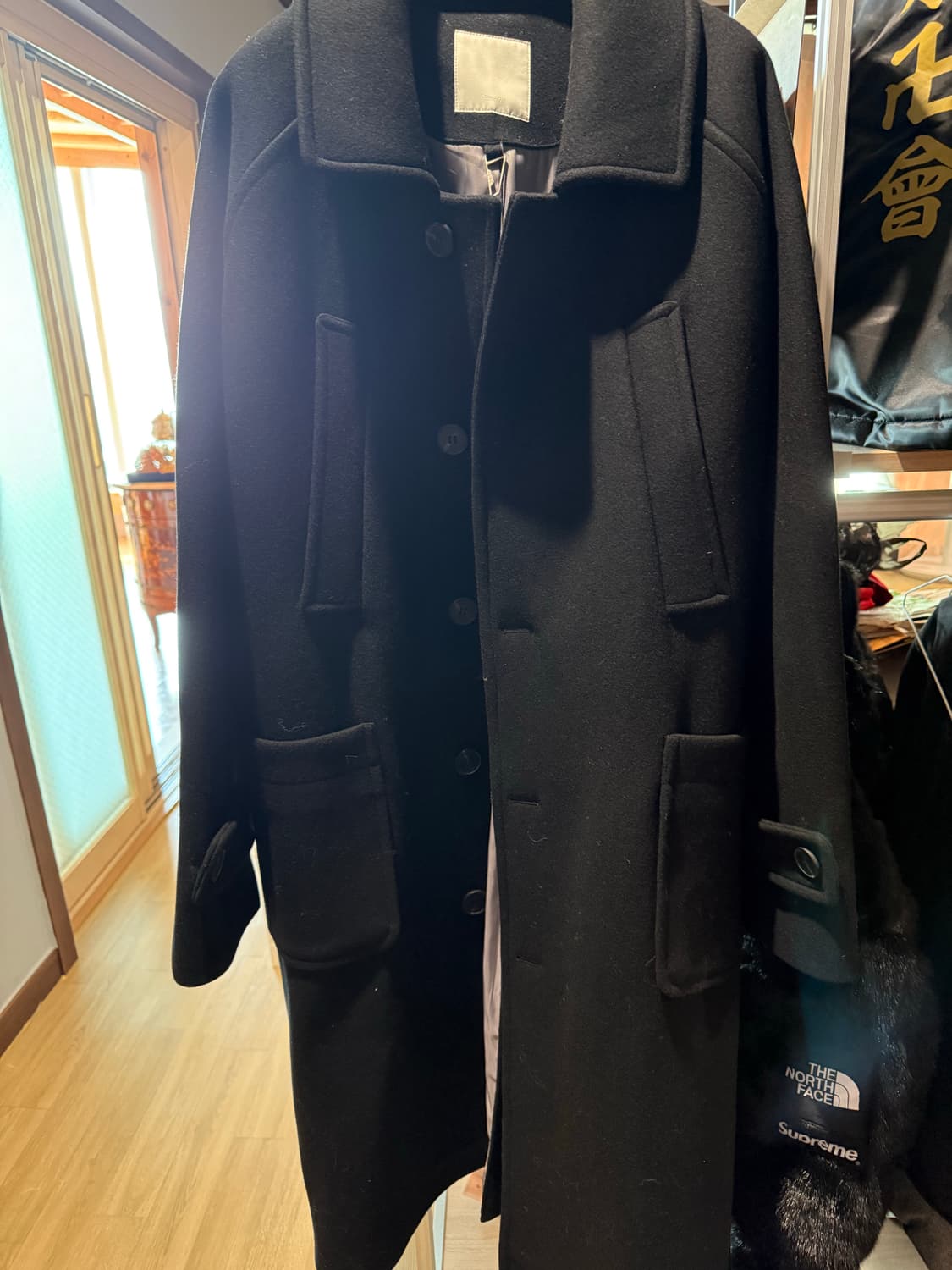 언더마이카 발마칸 오버사이즈 울 코트 블랙 상품이미지2