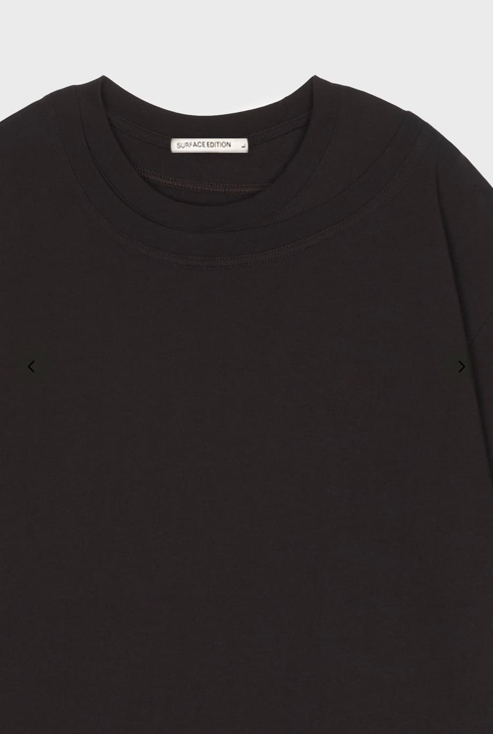서피스에디션 DOUBLE NECK T-SHIRTS DARK BROWN 상품이미지2