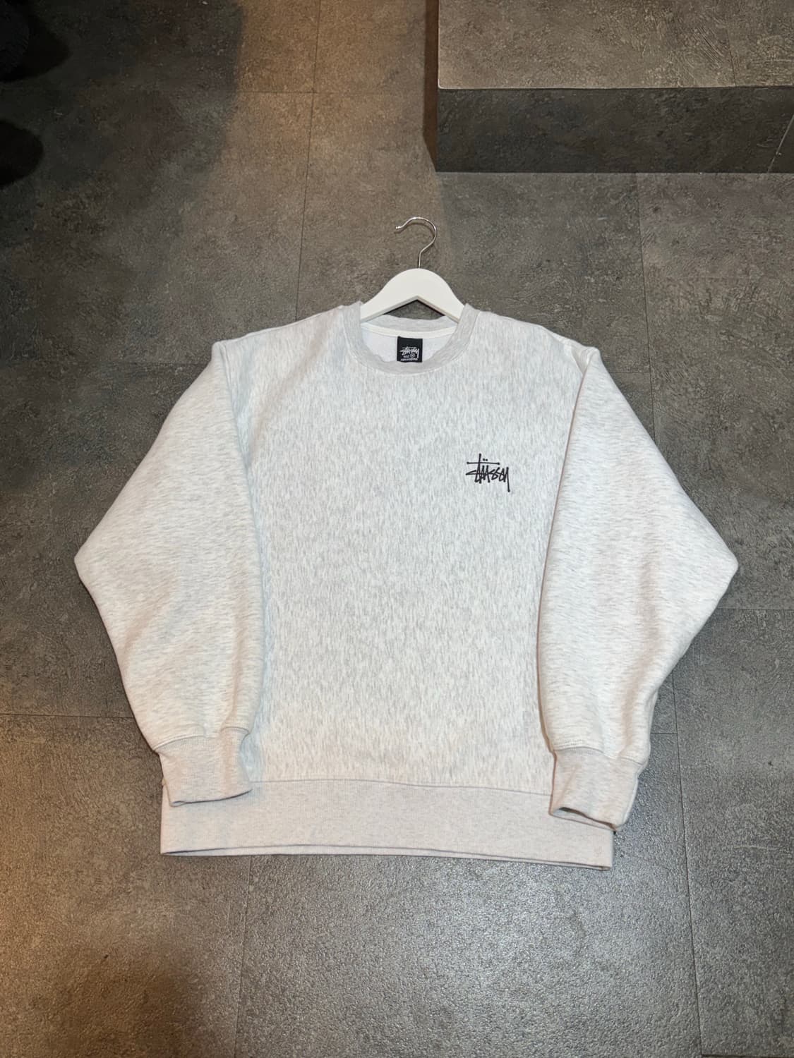 스투시 베이직 크루넥 애쉬헤더 기모 맨투맨 M사이즈 상품이미지2