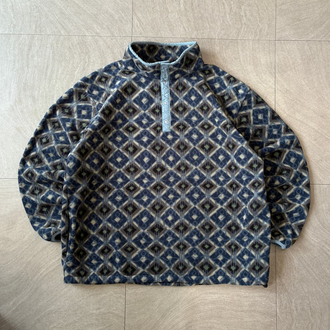 90s L.L.bean 90년대 미국 생산 엘엘빈 아즈텍 플리스 신칠라 상품이미지1