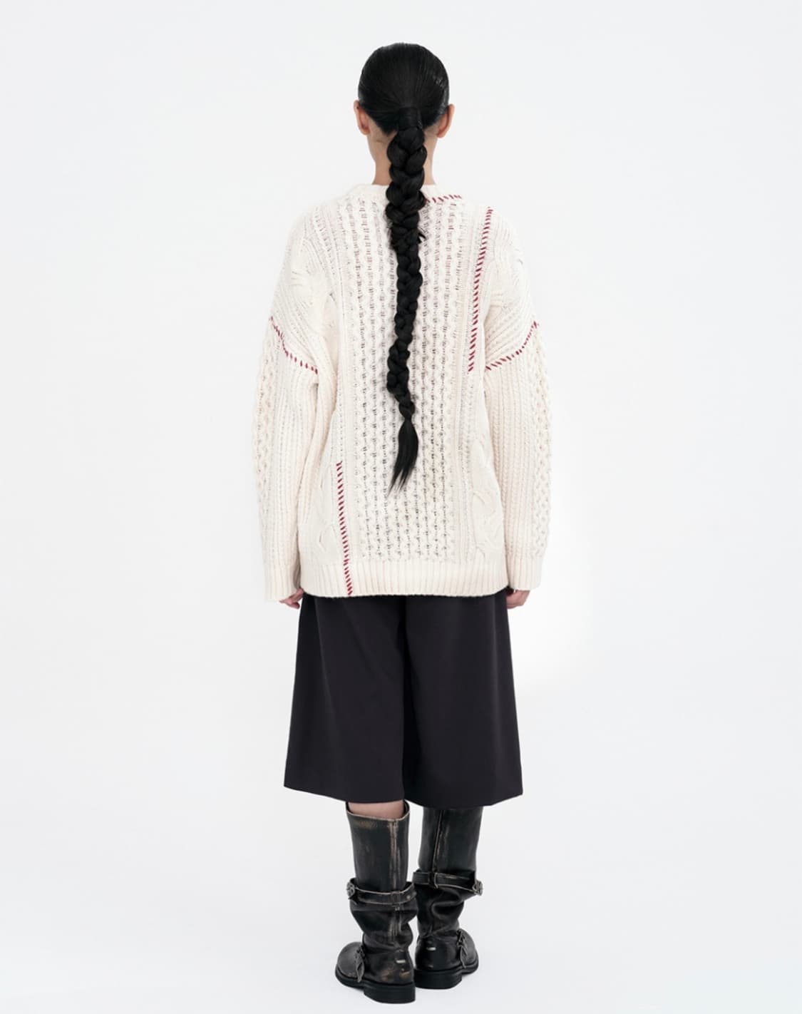 케이블 스티치 풀오버 니트 상품이미지1
