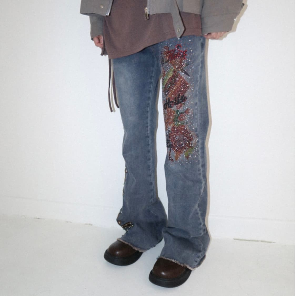 팁씨 beads oriental denim pants 상품이미지2