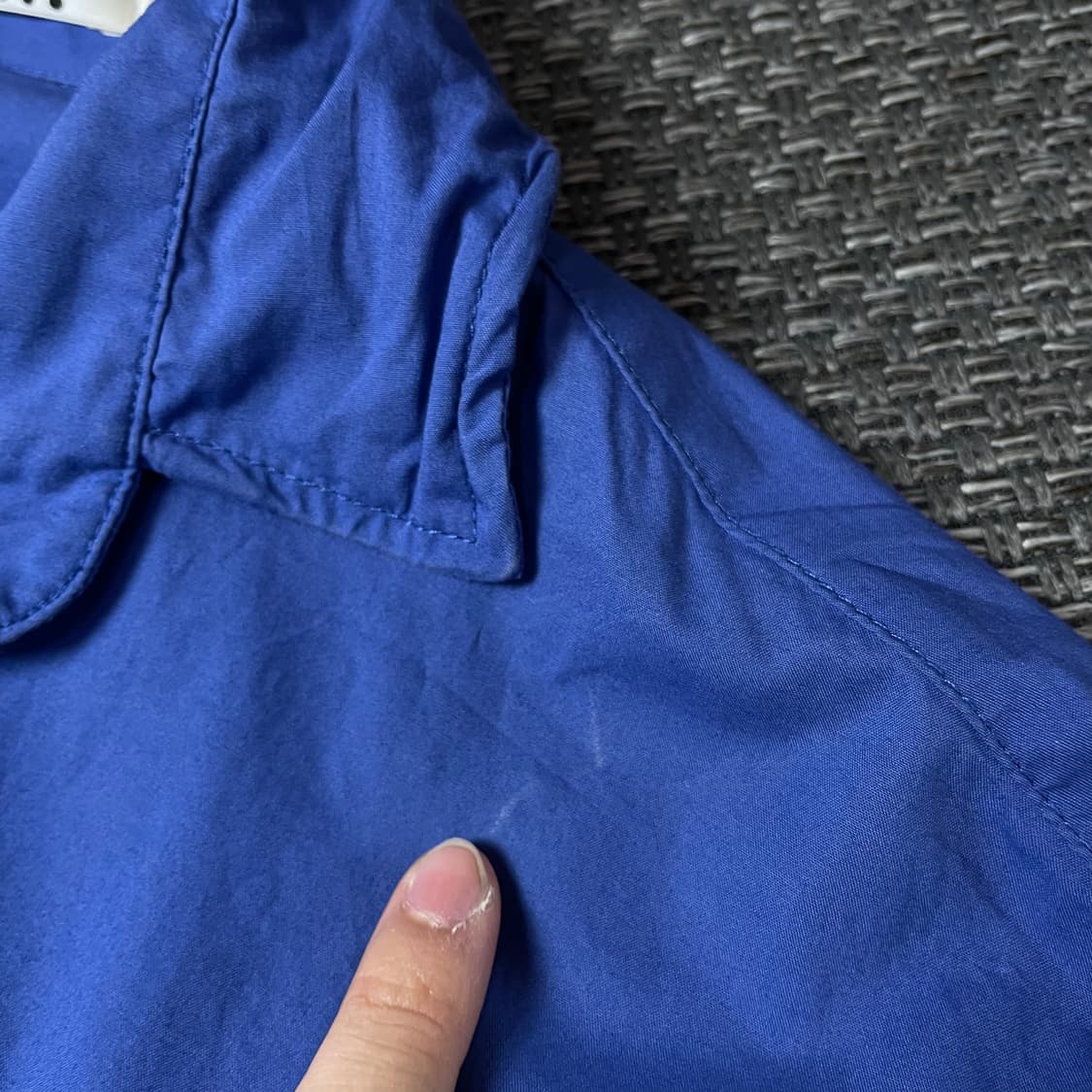 니코앤드 코발트블루 원포켓 박시핏 긴팔 셔츠 3 상품이미지5