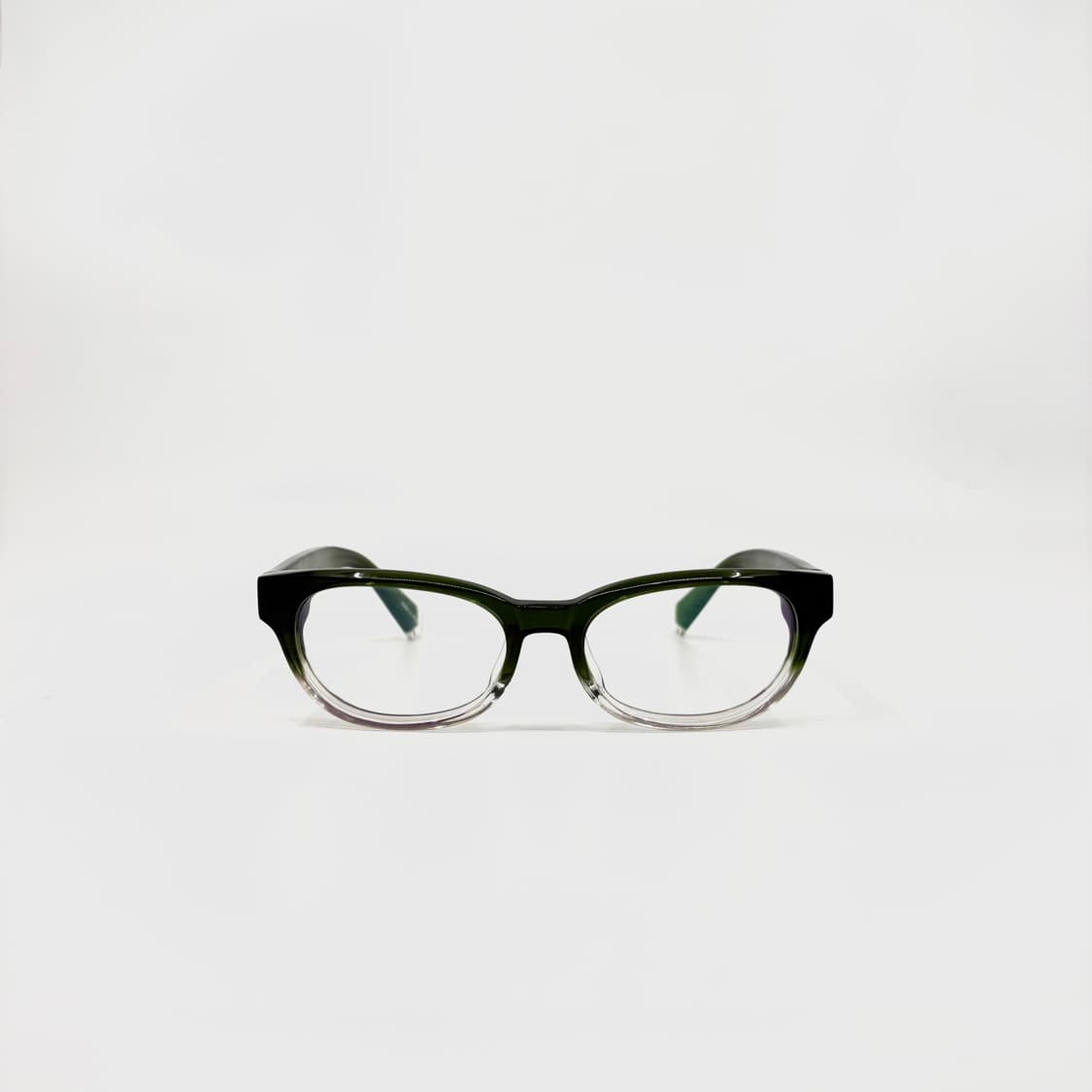 Anthony Brown 카키 녹색 클리어 유광 프레임 뿔테 안경 상품이미지1