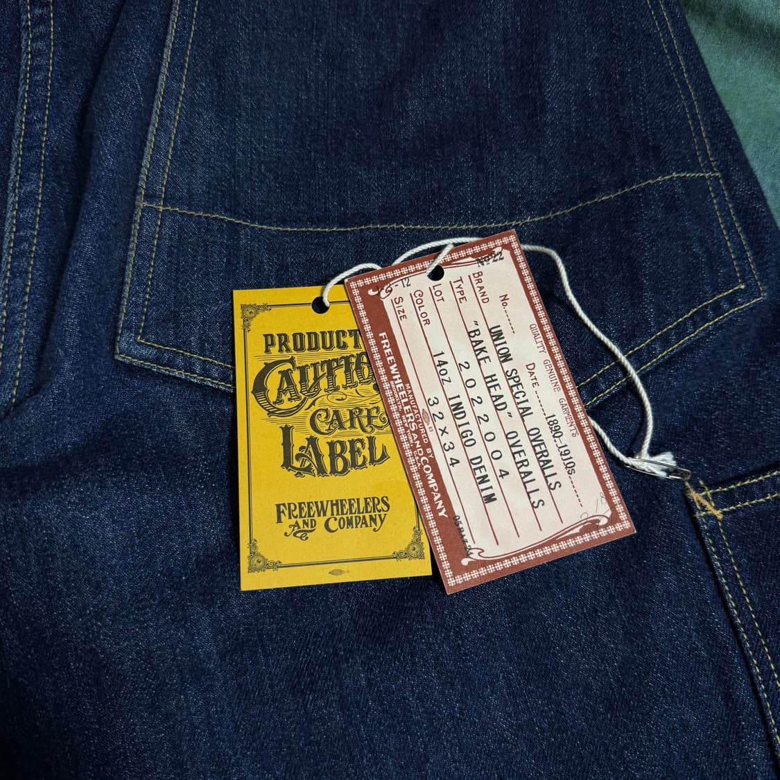 [32]프리휠러스 "BAKE HEAD" 14oz 인디고 데님 팬츠 상품이미지10