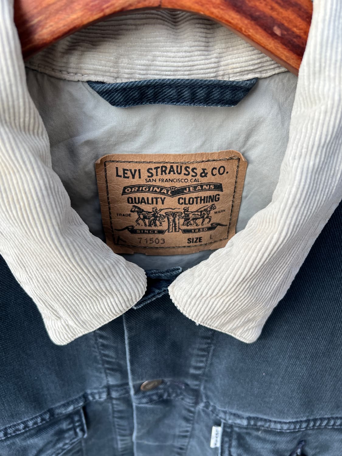 [L] 90s 이태리제 리바이스 라이너 트러커 자켓 71503 상품이미지2