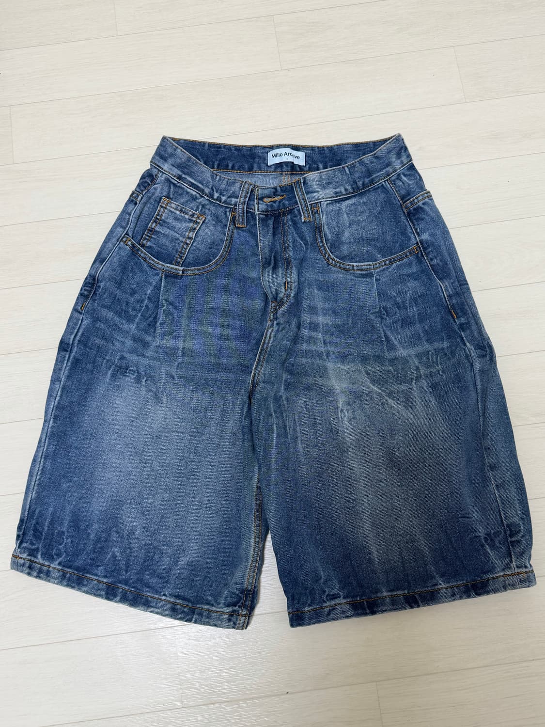 밀로 아카이브 데님 버뮤다 팬츠 미드 블루 S 상품이미지7